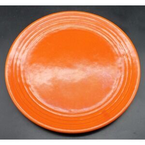 Bauer Ringware Oval Platter Orange 12" Vintage California Pottery Unmarked